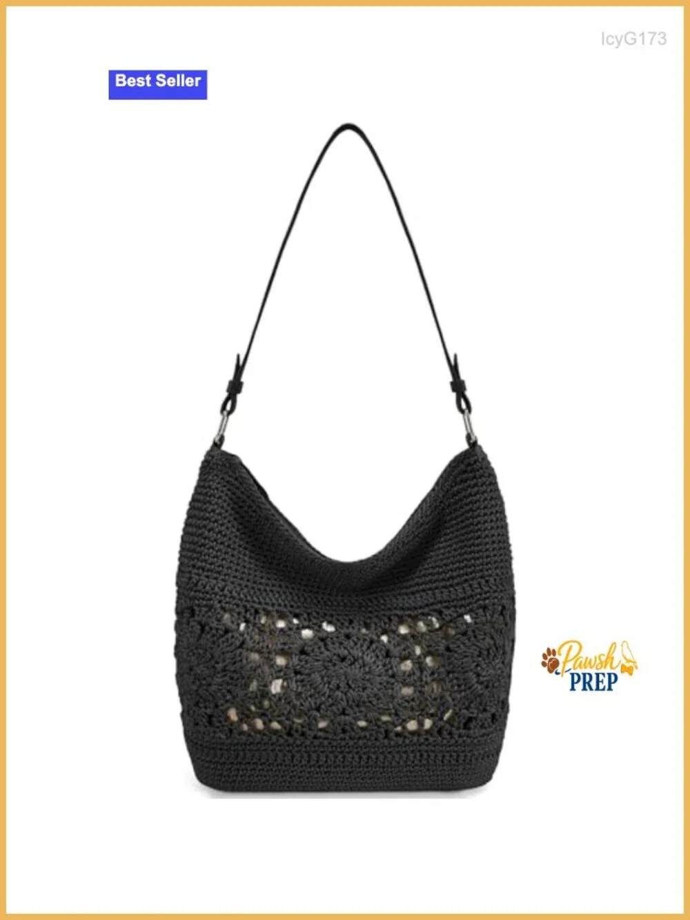 Crochet Hobo Purse Women Woven Shoulder Bag Tote Handbag Boho